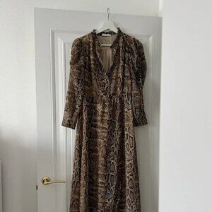 Women's dress with snake print